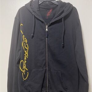 Vintage Ed Hardy Black Zip up Sweater